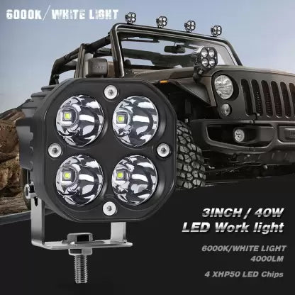 Super IMPORTED 4x4 Car/Bike LED FOG LIGHT ORIGINAL Super Bright Spot Flood Beam Driving Lamp for Motorcycle, Cars, Bikes & SUV (120W (2 * 60W), White Light, 2 PCS) - bikerkart.com