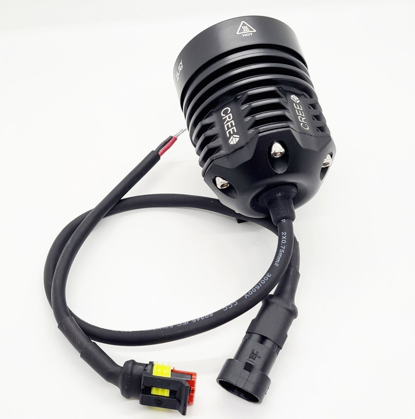 HJG 6 LED Projector Foglight Flood Lamp L6X 60W Cree 6 Led Auxiliary LAMP Flood Light Fog LAMP (12-80V DC) - bikerkart.com