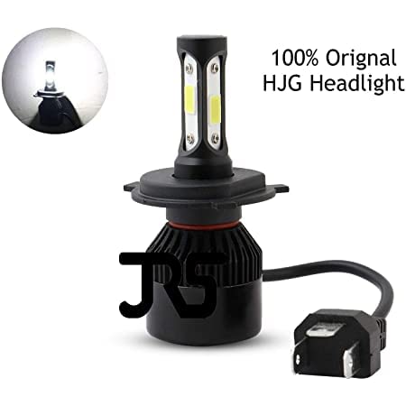 HJG M3 3 Side H4 LED Headlight Bulb with Cooling Fan Head lamp Conversion Kit for Bike Car SUV and Motorcycles (55W, White) - bikerkart.com