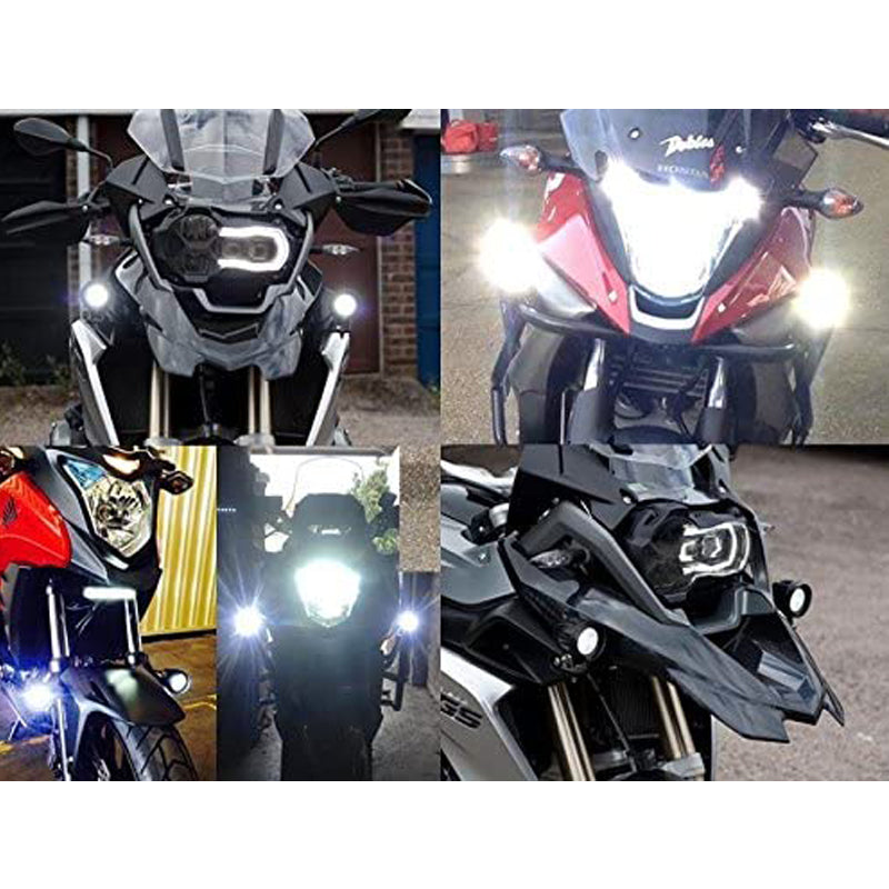 HJG U5 CREE LED Driving Fog Light in Aluminum Body with Switch for All Motorcycles, ATV and Bikes and Cars (15W, White Light, 2 PCS) - bikerkart.com
