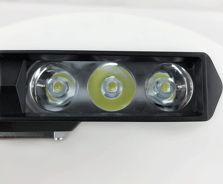 6 LED Bar Foglight Single Row High Bright Original, DC Power Waterproof Off-Roading Fog Head Bar Light For All Bike, Scooty with Free On/Off Switch (White) - Pack of 2 - bikerkart.com