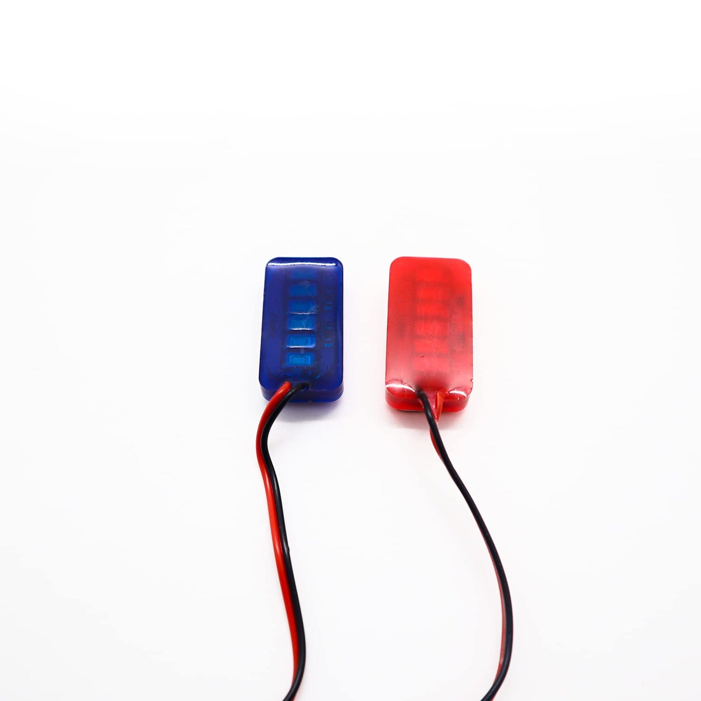 LED Biscuit Shape Strobe Light with Flashing Handle Light Red & Blue Universal for Motorcycle - bikerkart.com