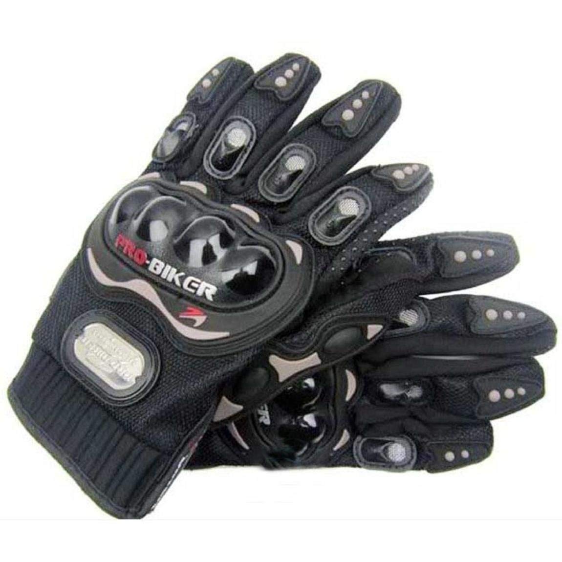 Probiker Synthetic Leather Motorcycle Gloves (Black, Free Size)