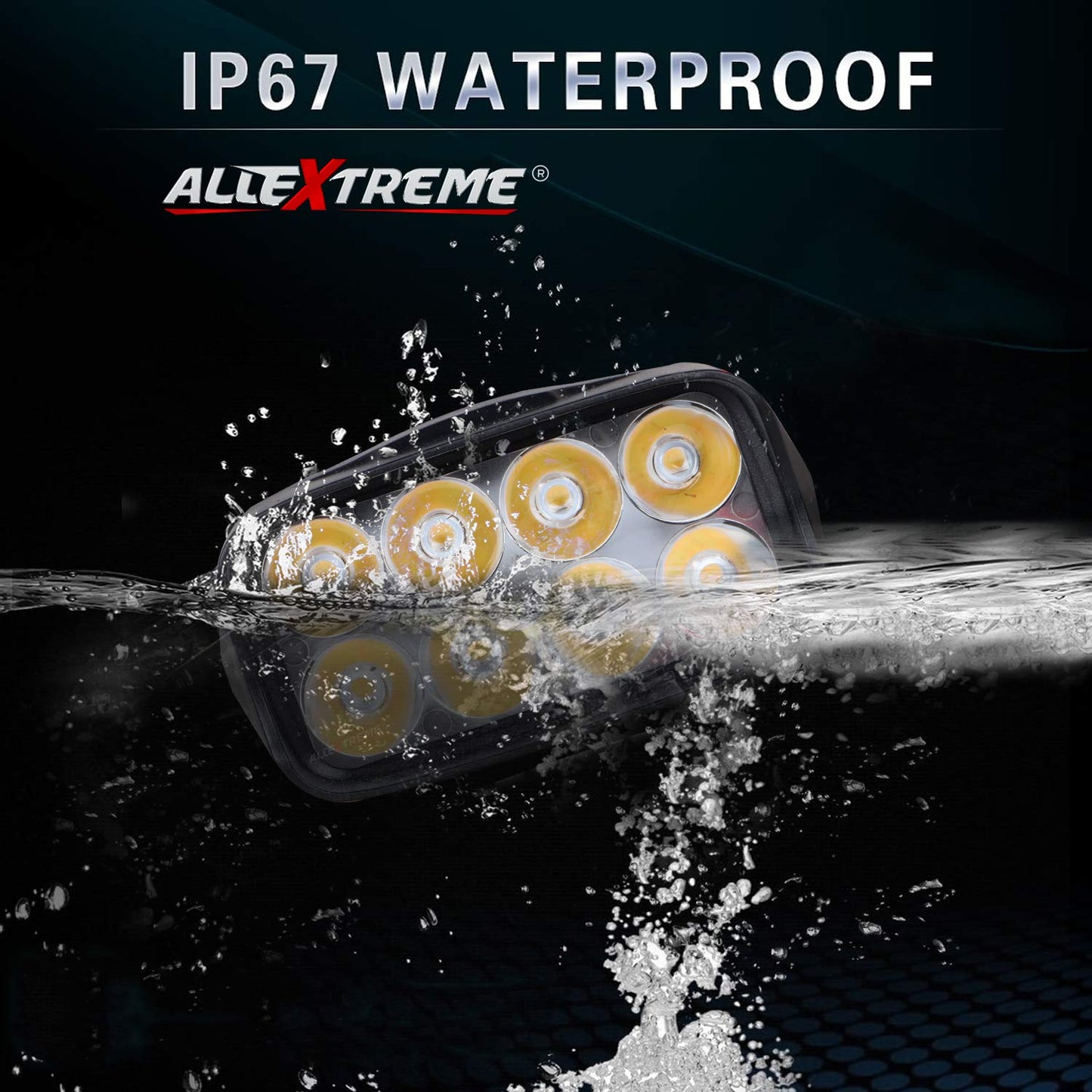 8 LED Universal LED Fog Light Driving Work Lamp for Bike Cars and Motorcycle (8 Led, 2Pcs With Switch) - bikerkart.com