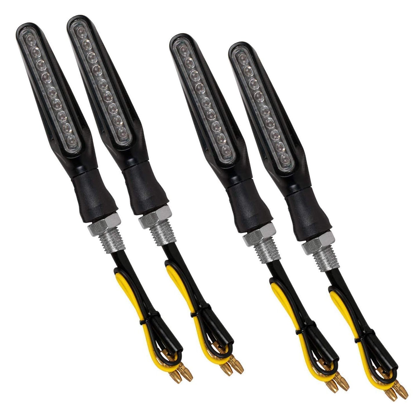 LED KTM Style Indicators for Universal All Bike Models (Amber, Pack of 4) - bikerkart.com