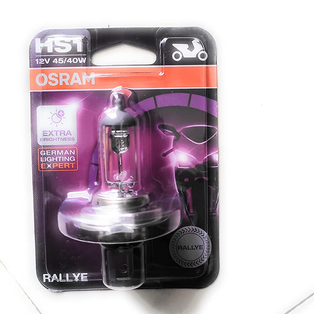 Osram Rallye HS1 Halogen Lamp 62185RL Exterior Headlight Bulb With silver coating (12V, 45/40W) for Motorcycles - bikerkart.com