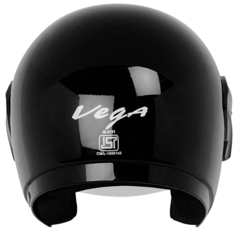 Vega Cruiser W/P Black Helmet - bikerkart.com