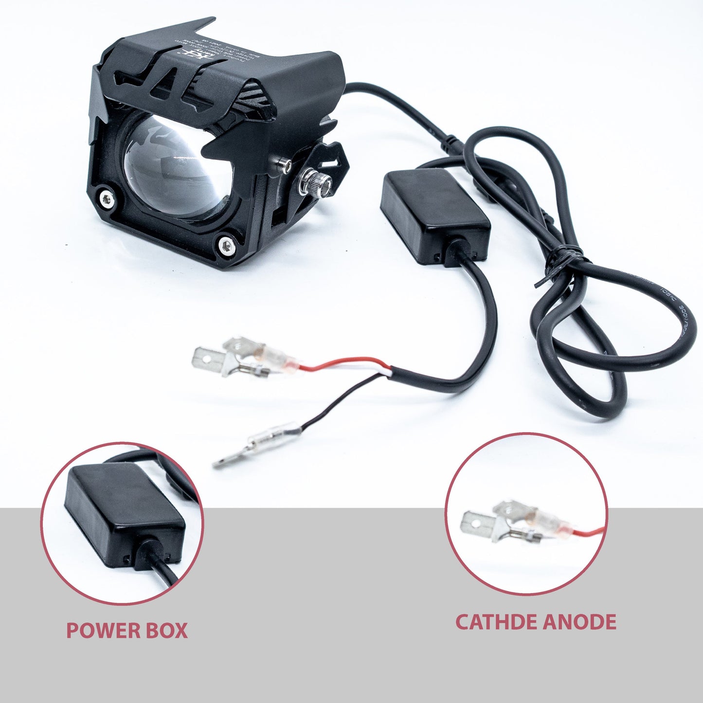 HJG Projector Box LED Fog light DUAL COLOUR ALL IN ONE LED FOG LIGHT 60W 12- 80V LIGHT FOR OFF ROAD SAFETY (Set of 2 with switch) - bikerkart.com