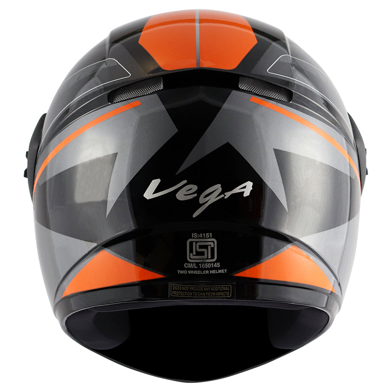 Vega Cliff Pioneer Black Orange Helmet - bikerkart.com