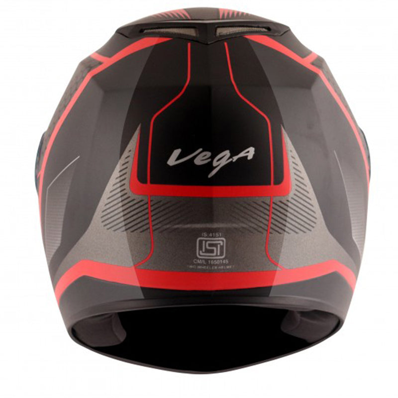 Vega Edge DX Blast Black Red Helmet - bikerkart.com