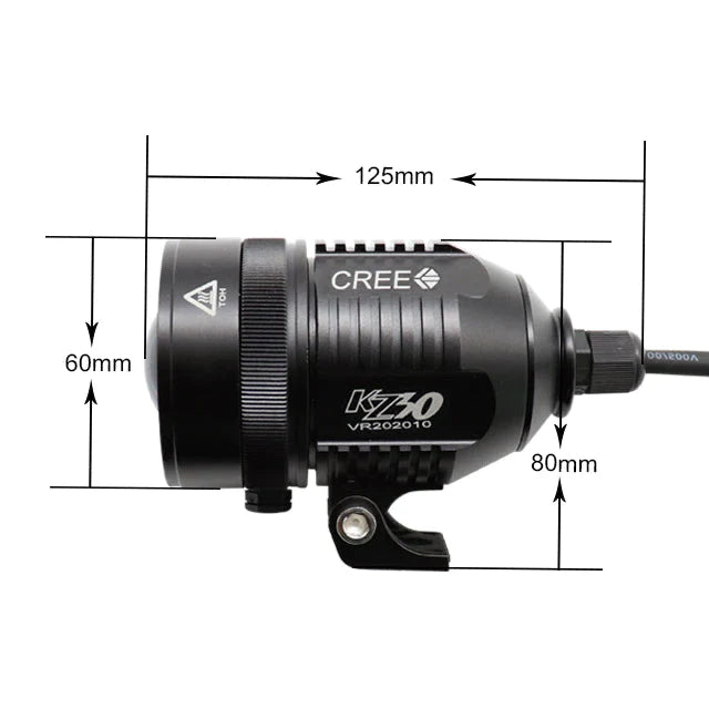 KZ30 60W Foglight Auxiliary Light Led Spotlight Head Light For Motorcycle( 60W)(12-80V DC)