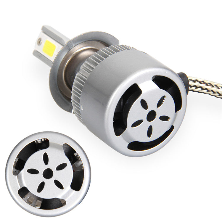 C6 ORIGINAL 6500K LED Headlight Conversion Bulb 72W H4 - Set of 2 (White) Type H4 - bikerkart.com