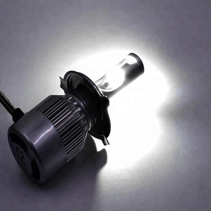 C6 ORIGINAL 6500K LED Headlight Conversion Bulb 72W H4 - Set of 2 (White) Type H4 - bikerkart.com