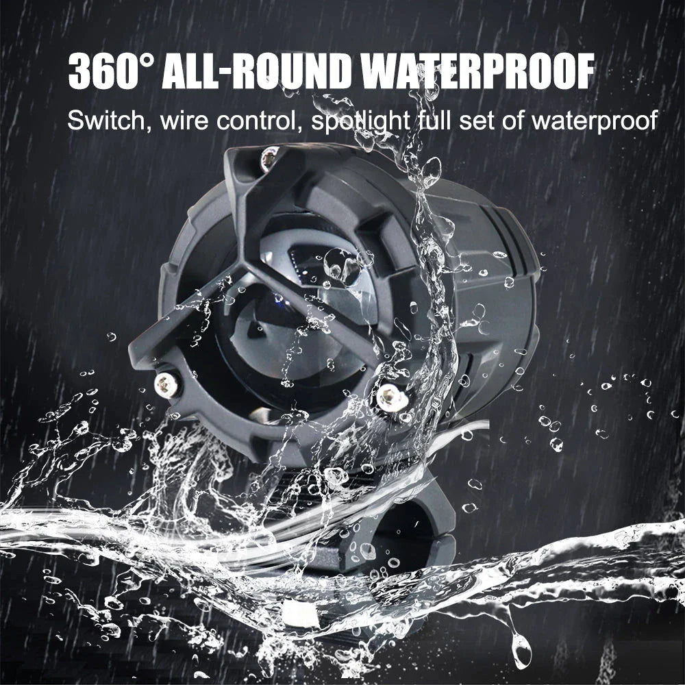 Mercedes Y Lens Foglight Ultra Wide Dual Intensity LED Driving Fog Lights White/Yellow (2*45W = 90W Total) Universal For All Cars & Bikes