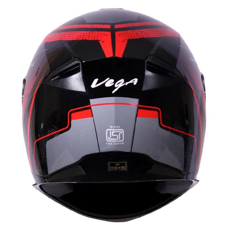 Vega Ryker D/V Diamond Black Red Helmet - bikerkart.com