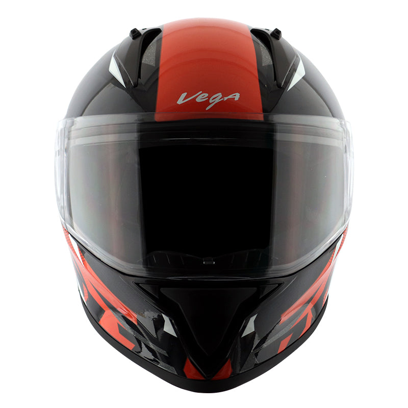 Vega Bolt Macho Black Orange Helmet - bikerkart.com