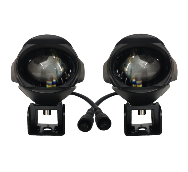 HJG Original Single LED Projector Spotlight 80W Foglight 2Pcs LED Motorcycle Fog Light Driving Spot Lamp Yellow/White (8V-80V,80 Watt)
