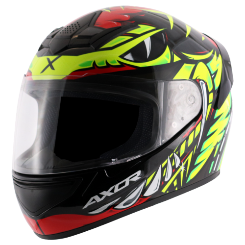 Axor RAGE PYTHON Black Neon Yellow Helmet