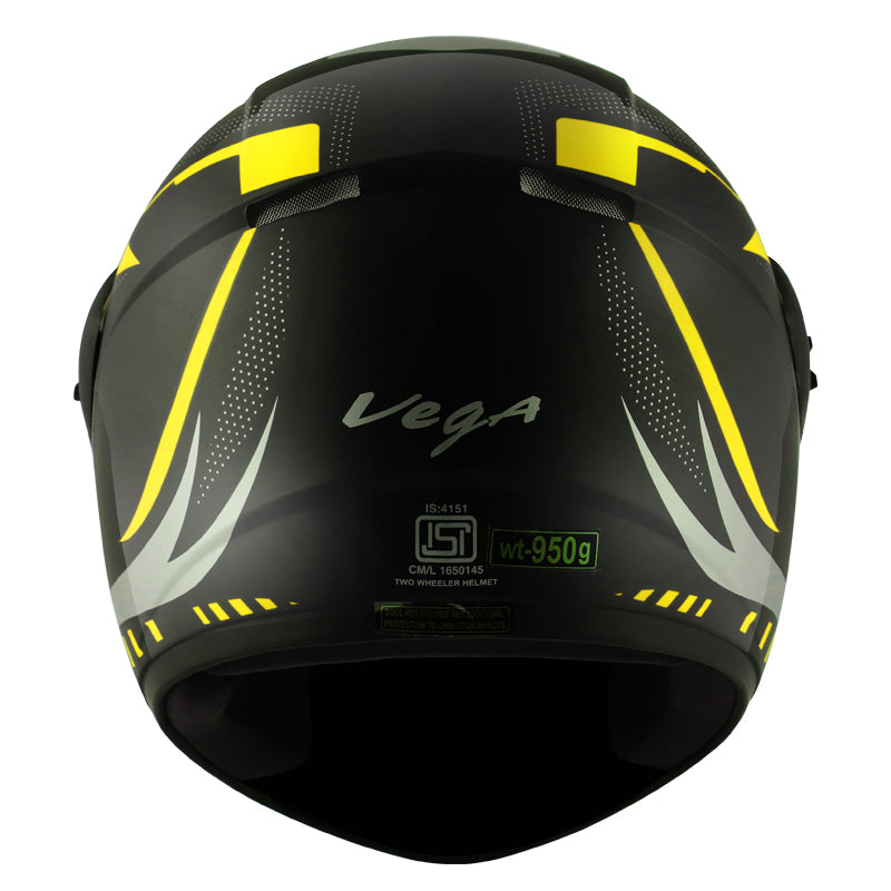 Vega Cliff Styler Black Neon Yellow Helmet - bikerkart.com