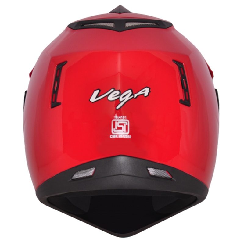Vega Off Road D/V Red Helmet - bikerkart.com