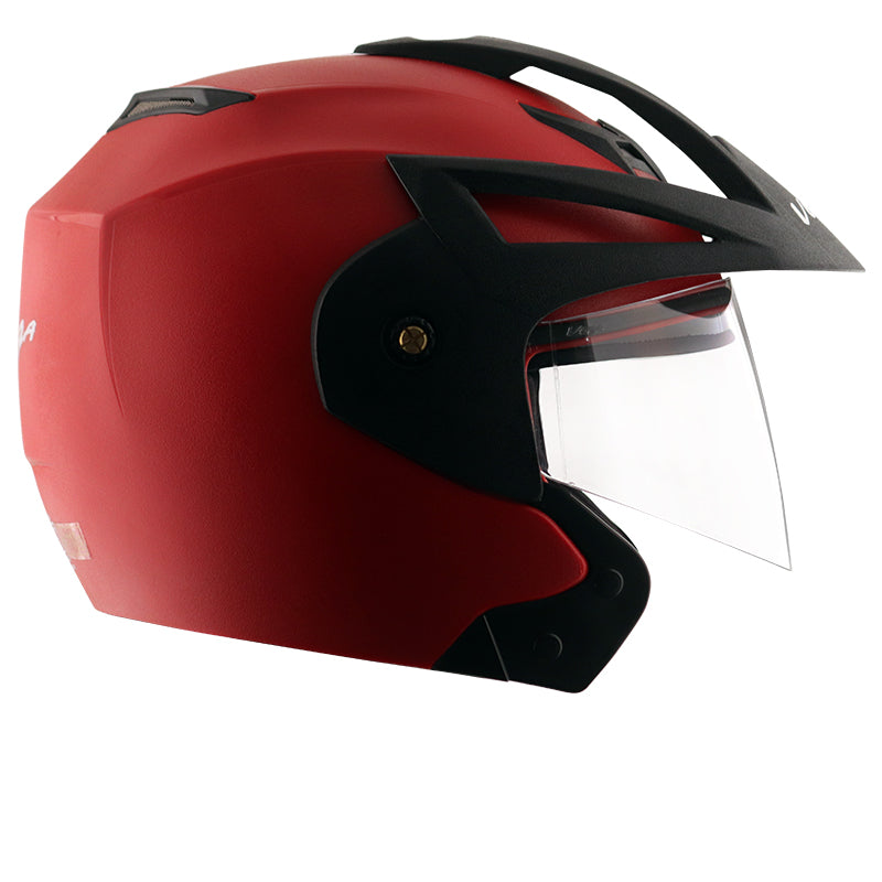 Vega Crux Open Face Red Helmet - bikerkart.com