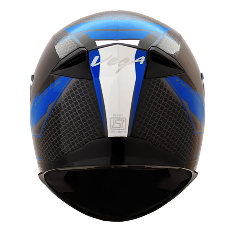Vega Ryker D/V Bolder Black Blue Helmet - bikerkart.com