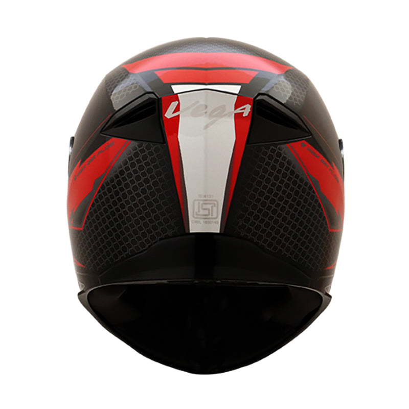 Vega Ryker D/V Bolder Black Red Helmet - bikerkart.com