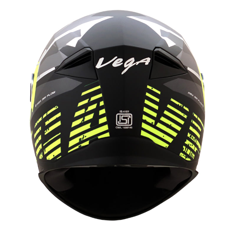 Vega Ryker D/V Camo Black Neon Yellow Helmet - bikerkart.com