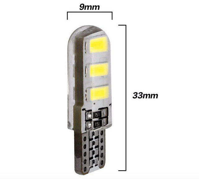 6 LED Parking Bulbs for Car & Bike (Set of 2) - White/Blue/Red/Green - bikerkart.com