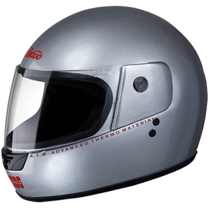 Studds Bravo Silver Grey Helmet - bikerkart.com