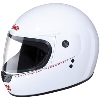 Studds Bravo White Helmet - bikerkart.com