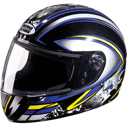 Studds Chrome D1 Decor Black N1 Helmet - bikerkart.com