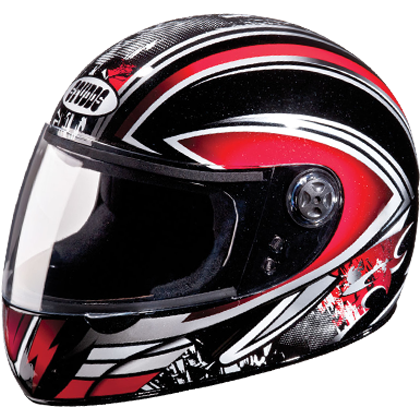 Studds Chrome D1 Decor Black N2 Helmet - bikerkart.com