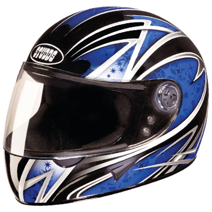 Studds Chrome D2 Decor Black N1 Helmet - bikerkart.com