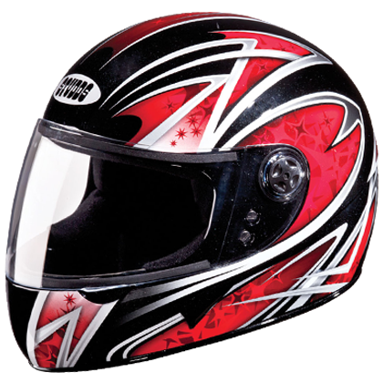 Studds Chrome D2 Decor Black N2 Helmet - bikerkart.com