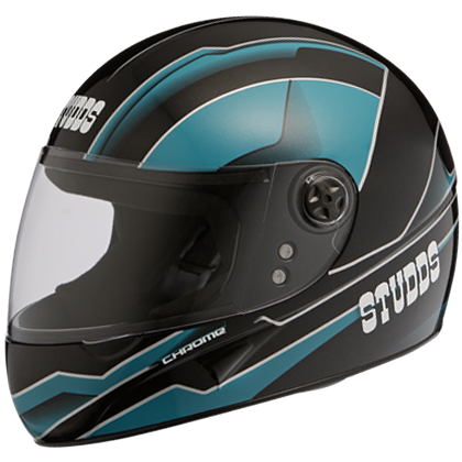 Studds Chrome D4 Decor Black N1 Helmet - bikerkart.com