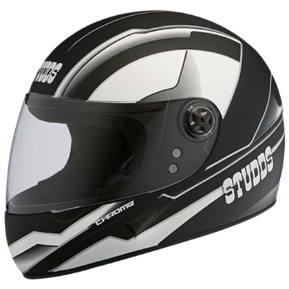Studds Chrome D4 Decor Black N4 Helmet - bikerkart.com
