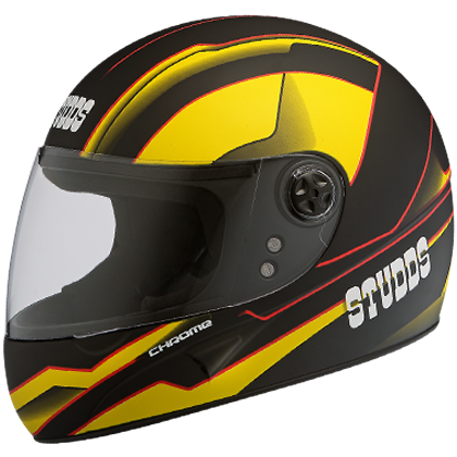 Studds Chrome D4 Decor Black N5 Helmet - bikerkart.com