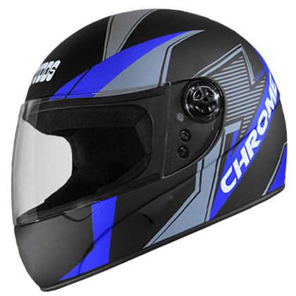 Studds Chrome D5 Decor Black N1 Helmet - bikerkart.com