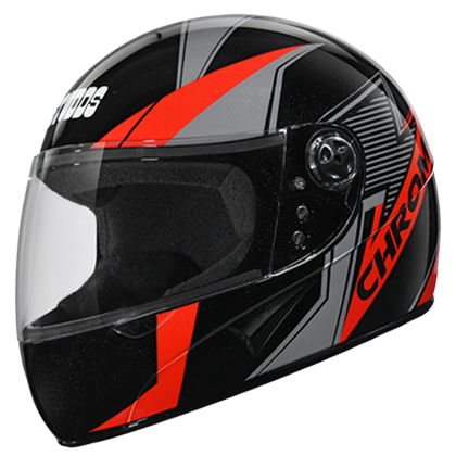 Studds Chrome D5 Decor Black N2 Helmet - bikerkart.com