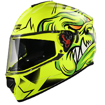 Studds DRIFTER D1 DECOR Yellow N5 - bikerkart.com