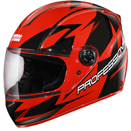 Studds Professional D1 Decor Red N9 Helmet - bikerkart.com