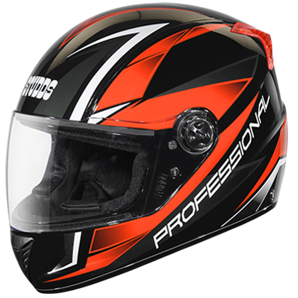 Studds Professional D2 Decor Black N2 Helmet - bikerkart.com
