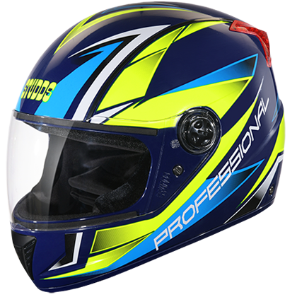 Studds Professional D2 Decor Blue N5 Helmet - bikerkart.com