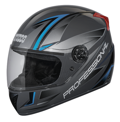 Studds Professional D2 Decor Grey N1 Helmet - bikerkart.com