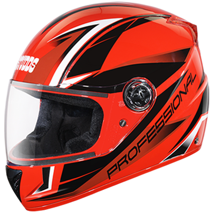 Studds Professional D2 Decor Red N9 Helmet - bikerkart.com