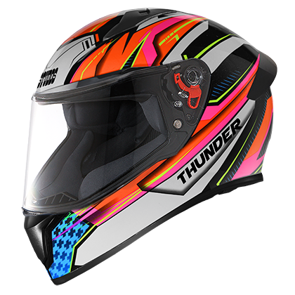 Studds Thunder D8 Decor With Spoiler Black N10 - bikerkart.com