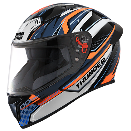 Studds Thunder D8 Decor With Spoiler Black N4 - bikerkart.com