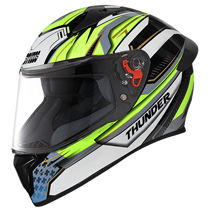 Studds Thunder D8 Decor With Spoiler Black N5 - bikerkart.com