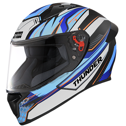 Studds Thunder D8 Decor With Spoiler Matt Black N1 - bikerkart.com